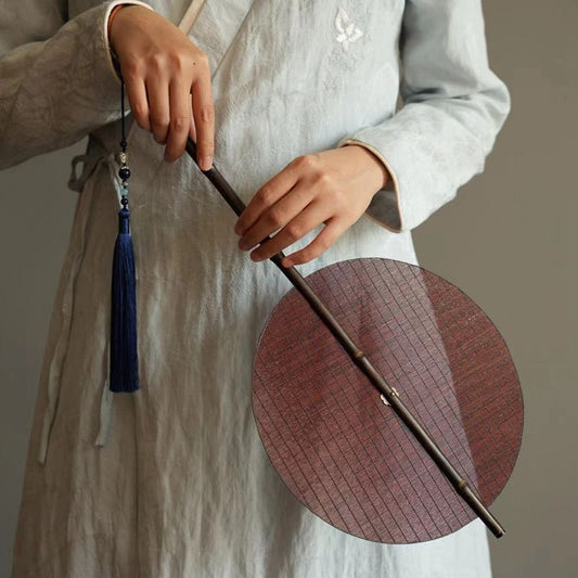 Thin Bamboo Silk Full Bamboo Waist Fan Can Be Rotated, Curled And Folded
