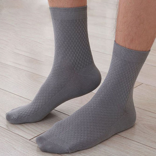 Bamboo Fiber Men Socks Business Breathable Male