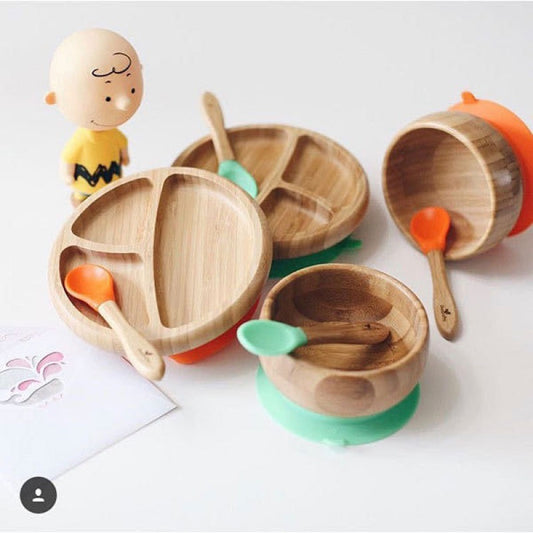 Japanese Children's Bamboo Bowl Set