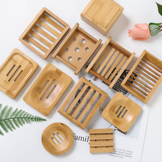 Wooden Soap Box Bamboo Wooden Soap Rack Soap Holder Bamboo Mould Proof And Drainage Bamboo Box