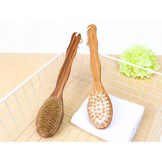 Double-sided Massage Brush With Bamboo Bristles