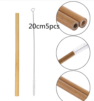 5pcs Natural Bamboo Straws