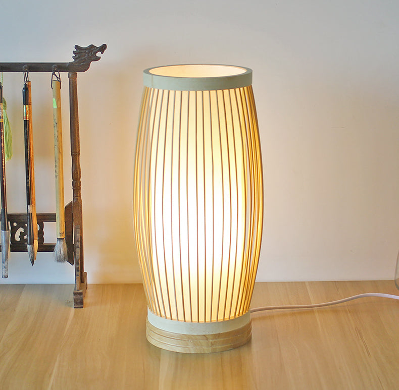 Bamboo bedside table lamp