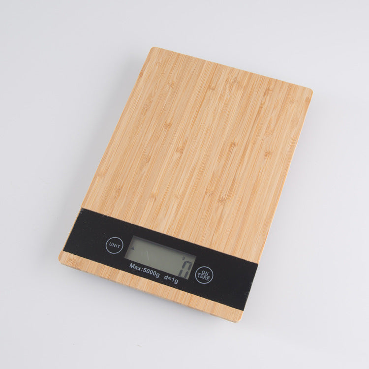 Bamboo panel kitchen scale