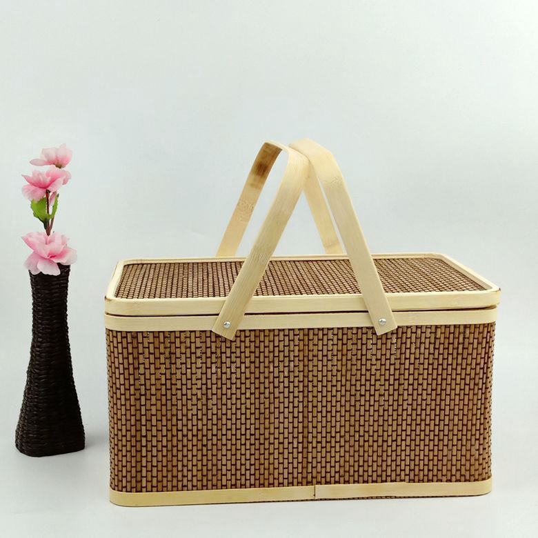 Bamboo Braided Zongzi Packaging Basket Moon Cake Souvenir
