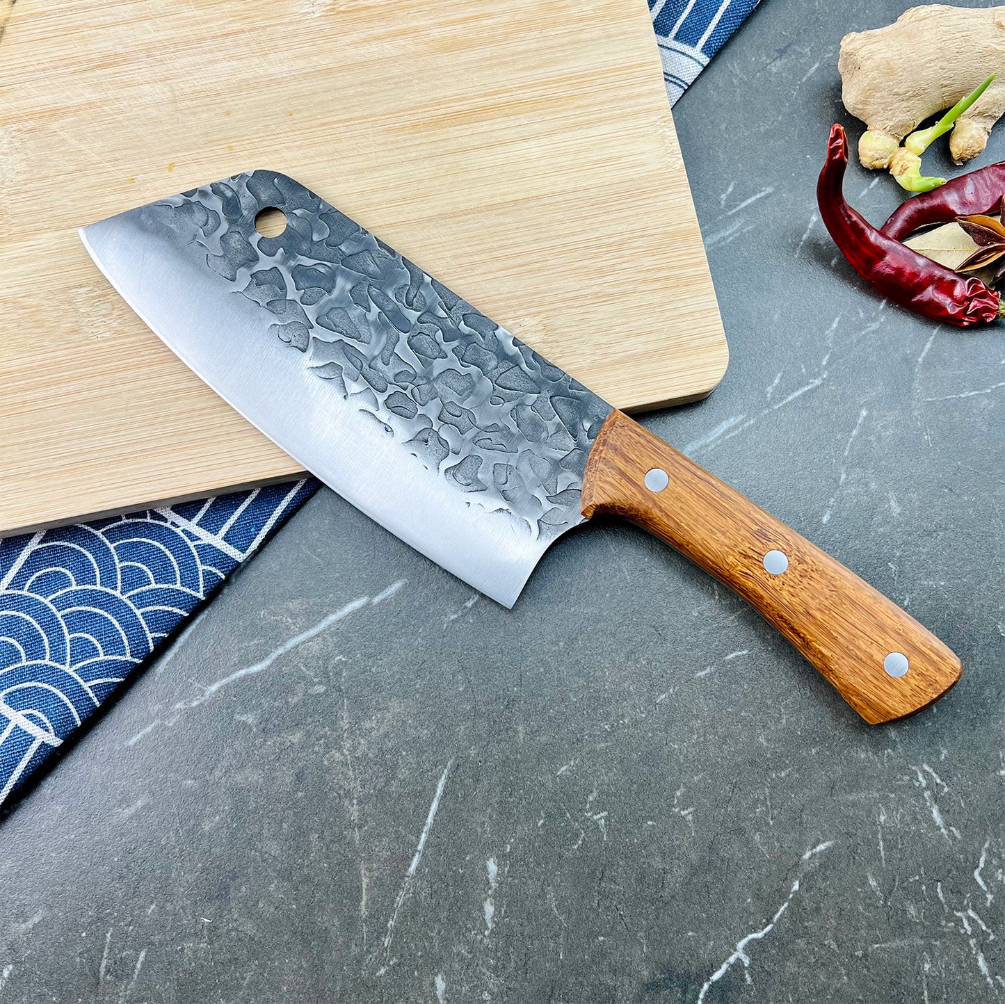 Nan Bamboo Stainless Steel Kitchen Knife Set