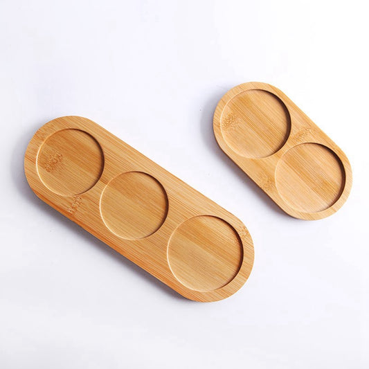 Bamboo Simple Teacup Tray Display Stand