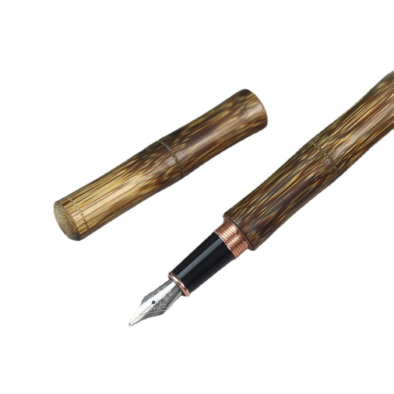 Retro Creative Bamboo Pen Gold Bamboo Gel Pen