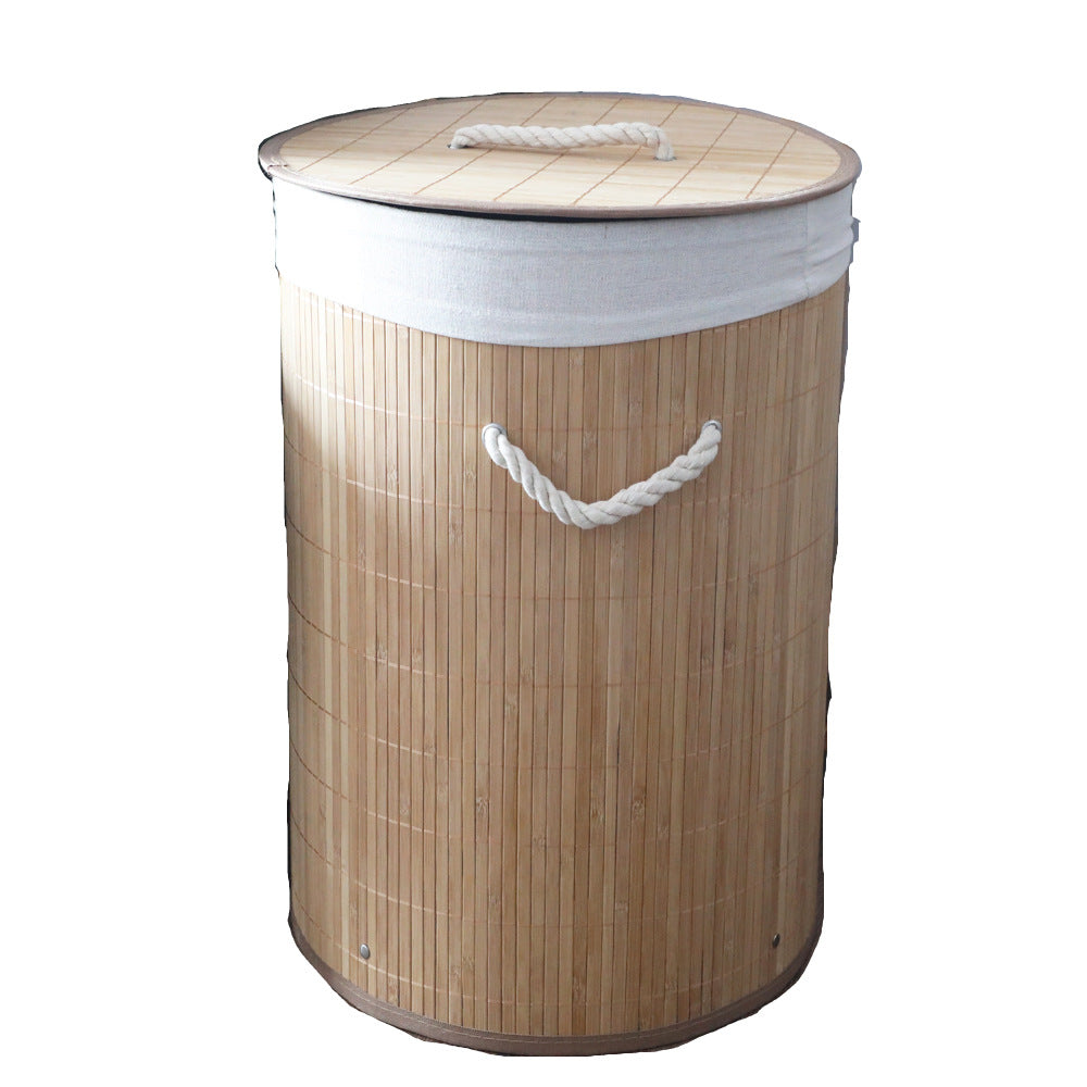 Dustproof Dirty Laundry Basket Bamboo Weaving