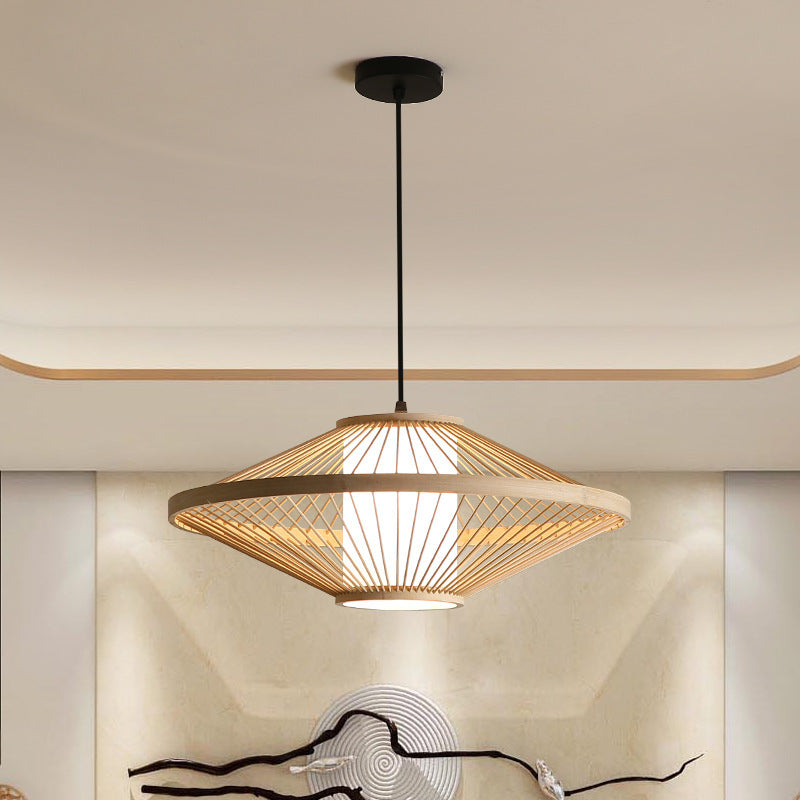 Modern Chinese Bamboo Chandelier Art Lamp Restaurant